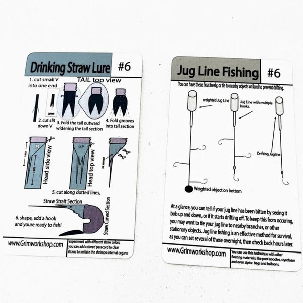 Jug Line Fishing - Drinking Straw Lure- EDC Tip Card #6 - Survival –  Grimworkshop
