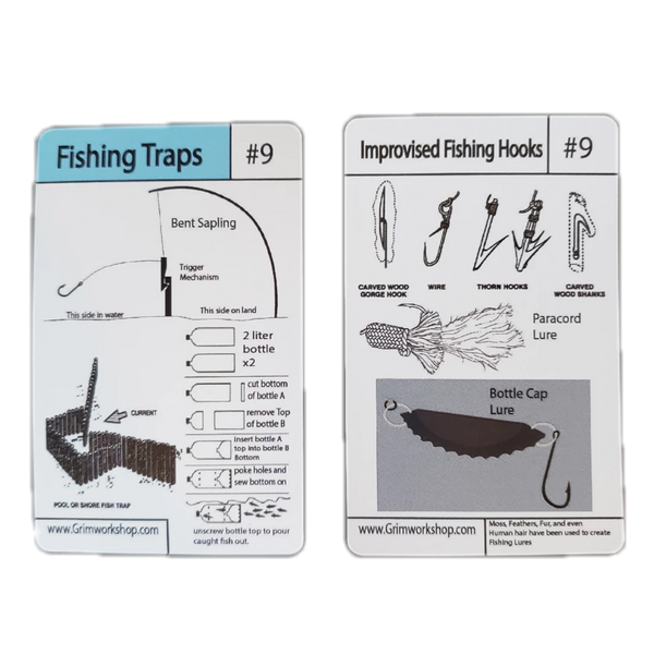 Tip Card #09 Fish Funnel Trap and Improvised Hooks : How to Make a Fish  Trap, and Diy Survival Hooks