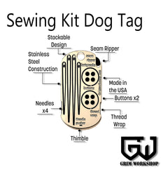 sewing necklace the edc sewing kit. An edc repair kit for survival and more.