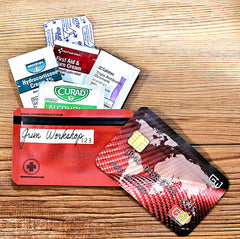 First Aid Stash Card: Credit Card Size Waterproof EDC Wallet Pouch