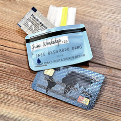 Water Stash Card: Credit Card Size Waterproof EDC Wallet Pouch