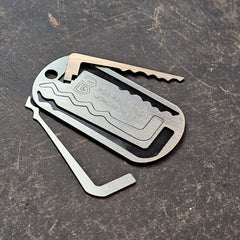 Lock Pick Rake Dog Tag: Rake Lock Pick Necklace