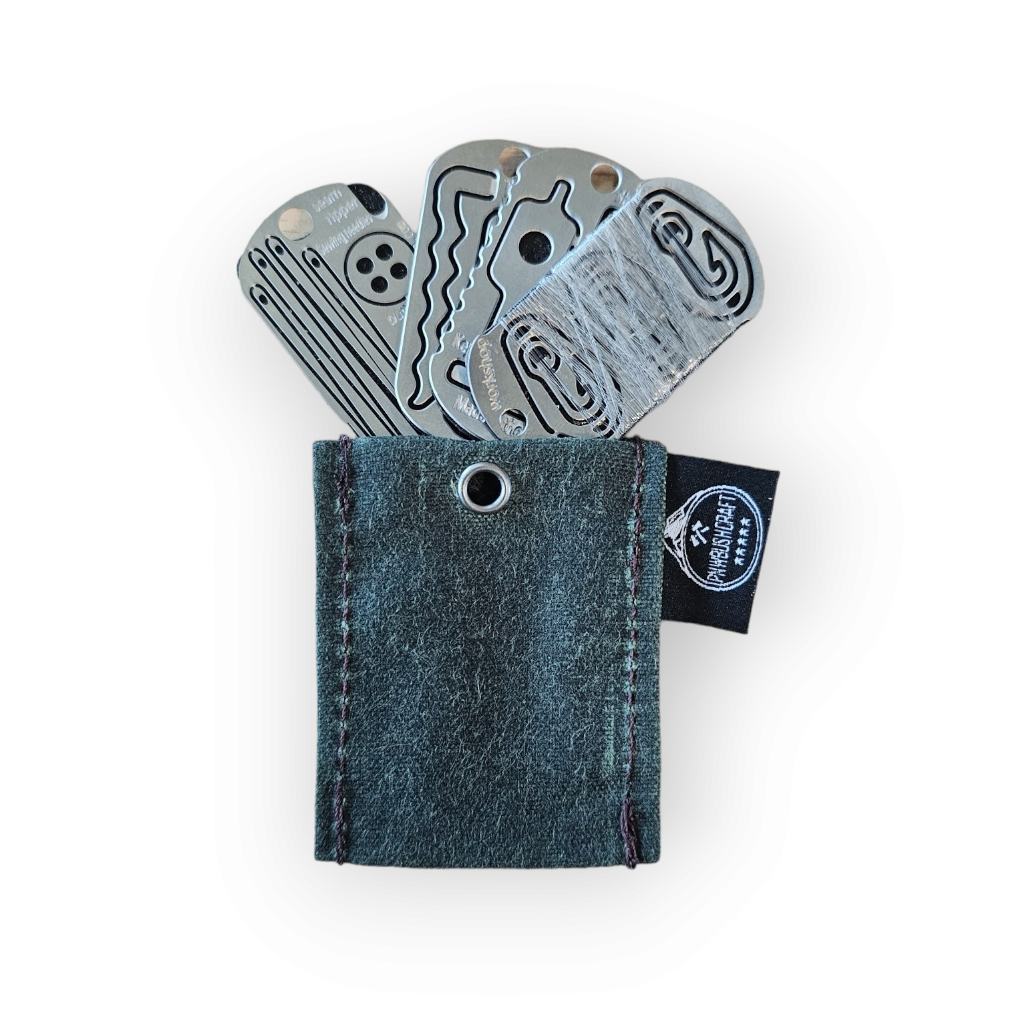 Waxed Canvas Mini EDC Pouch : Small Keychain Pouch for Micro Tool Tins, and Dog Tag Tools