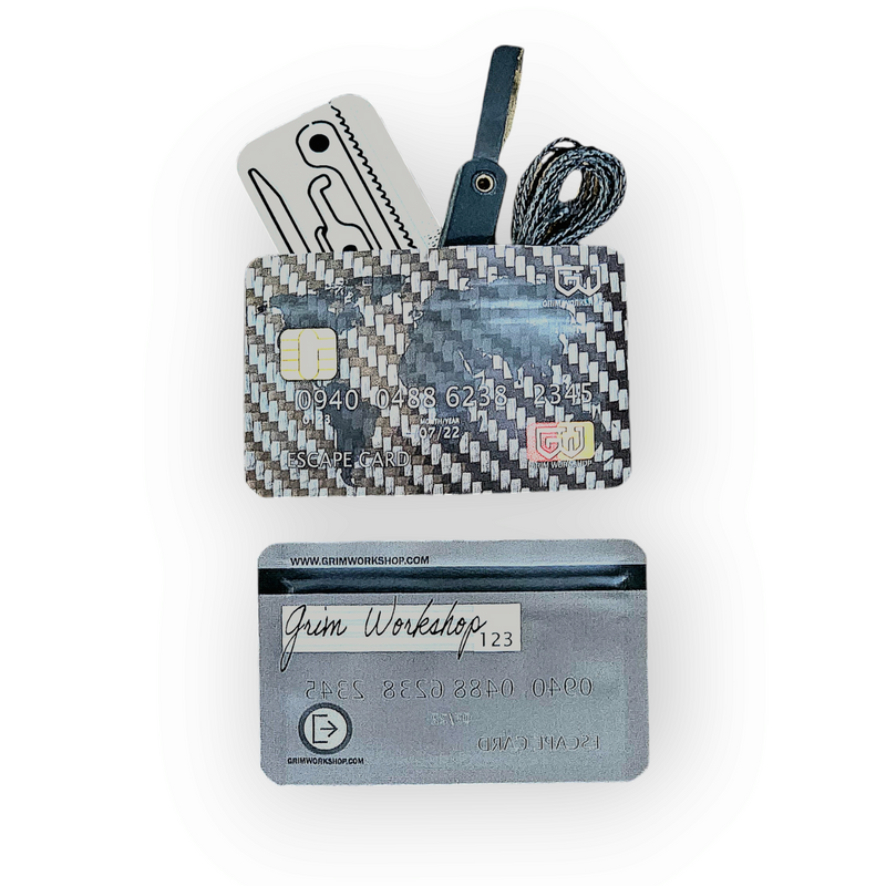 Escape and Evasion Stash Card: Credit Card Size Waterproof EDC Wallet Pouch