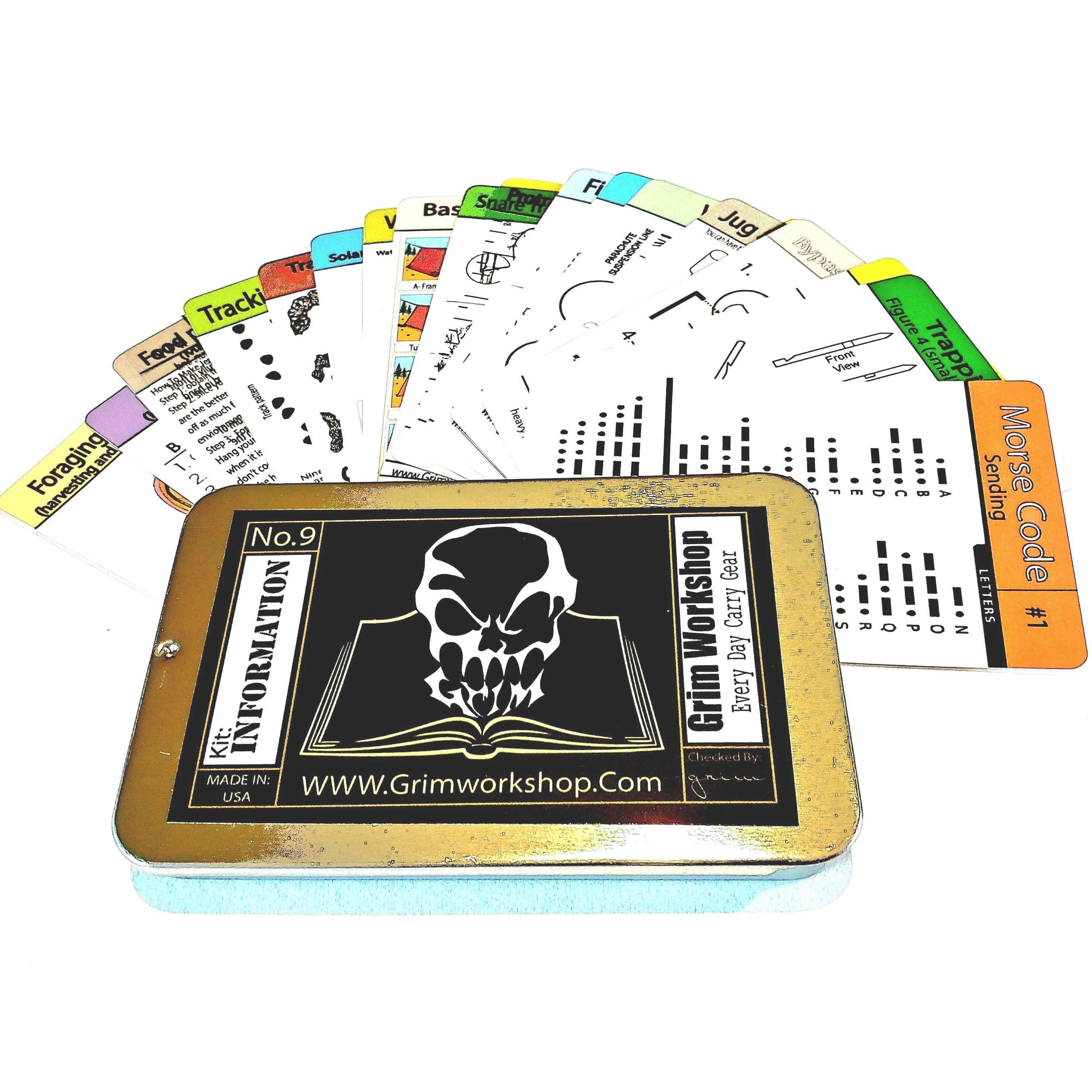 20 Piece Tip Card Kit, Survival Tip Cards