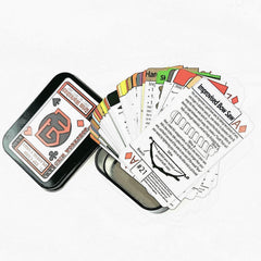 Waterproof Wilderness Survival Playing Card Deck and Tip Card Set