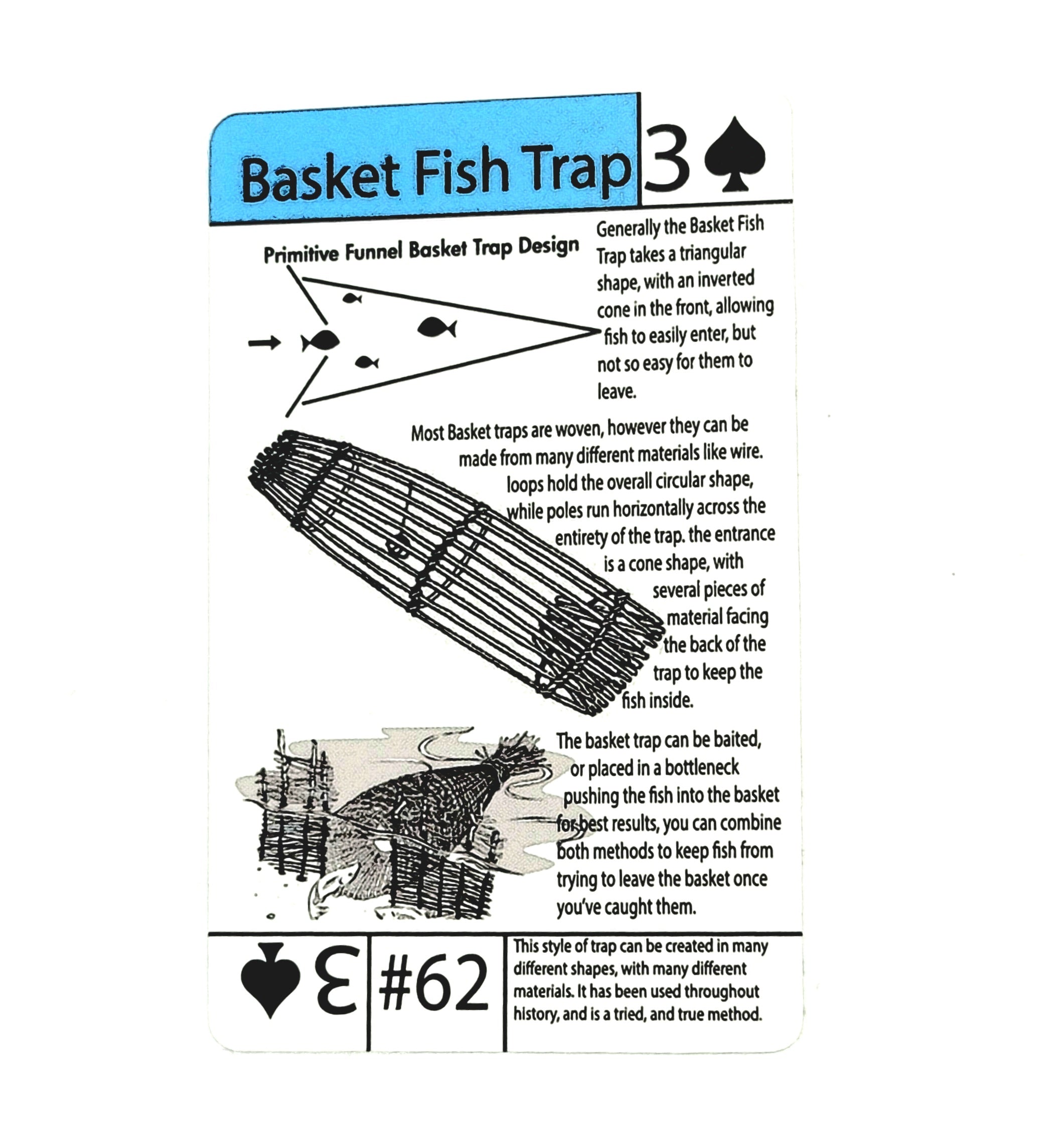 How to Make a Fish Trap, Tip Card #62