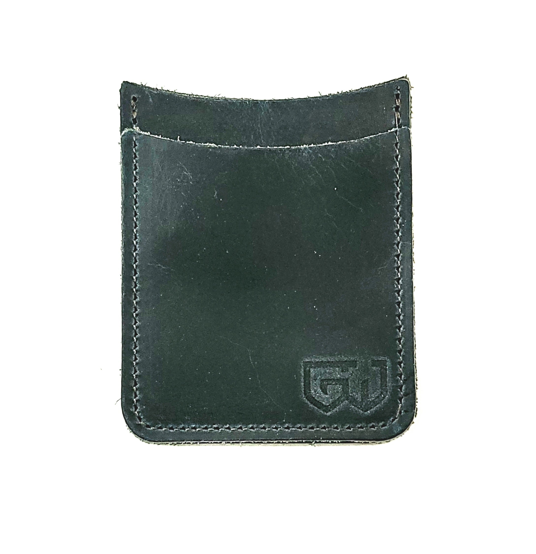 Black Leather Front Pocket Wallet Vertical