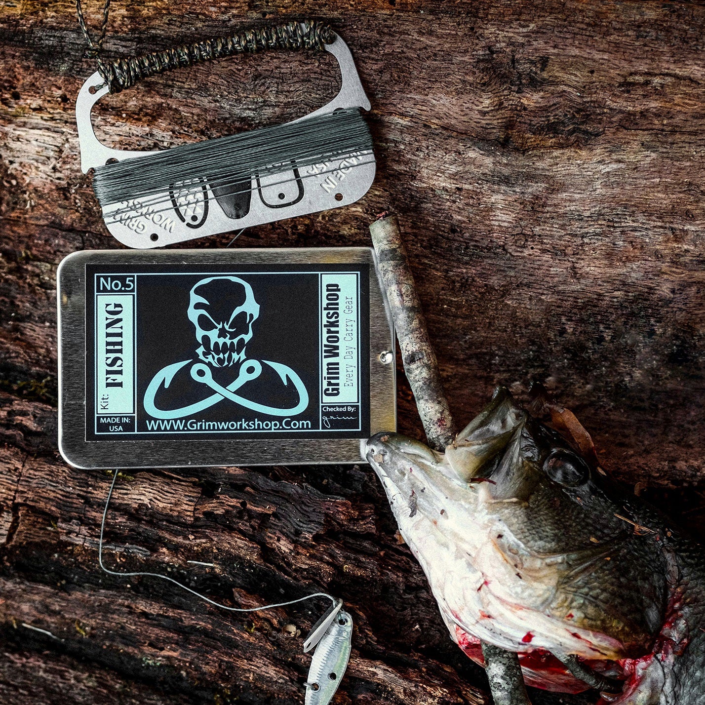 Fishing Rod & Reel Miniature Pocket Survival Kit – 3DCabin