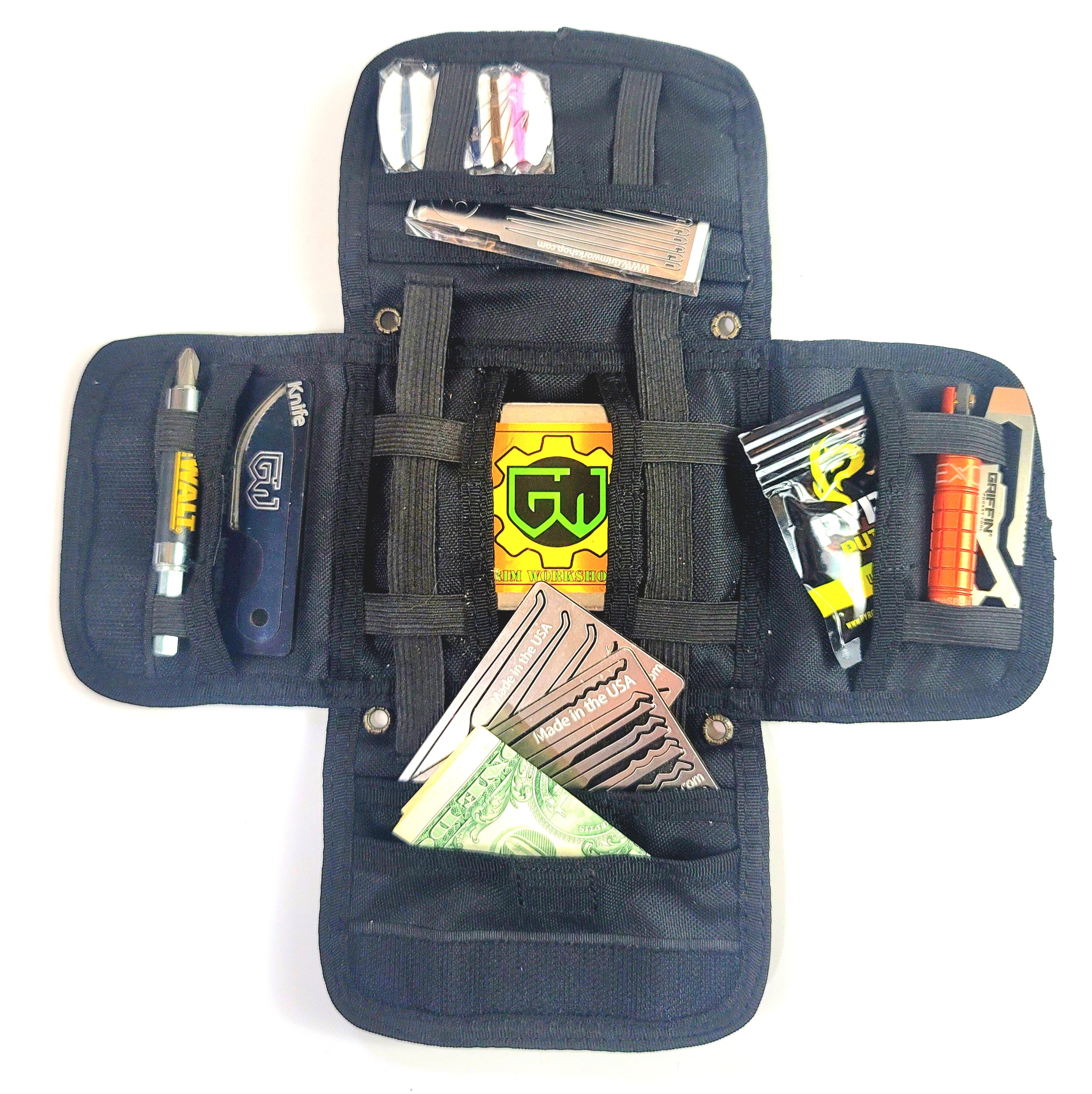 Canvas Tool Roll Wallet and Pocket Organizer
