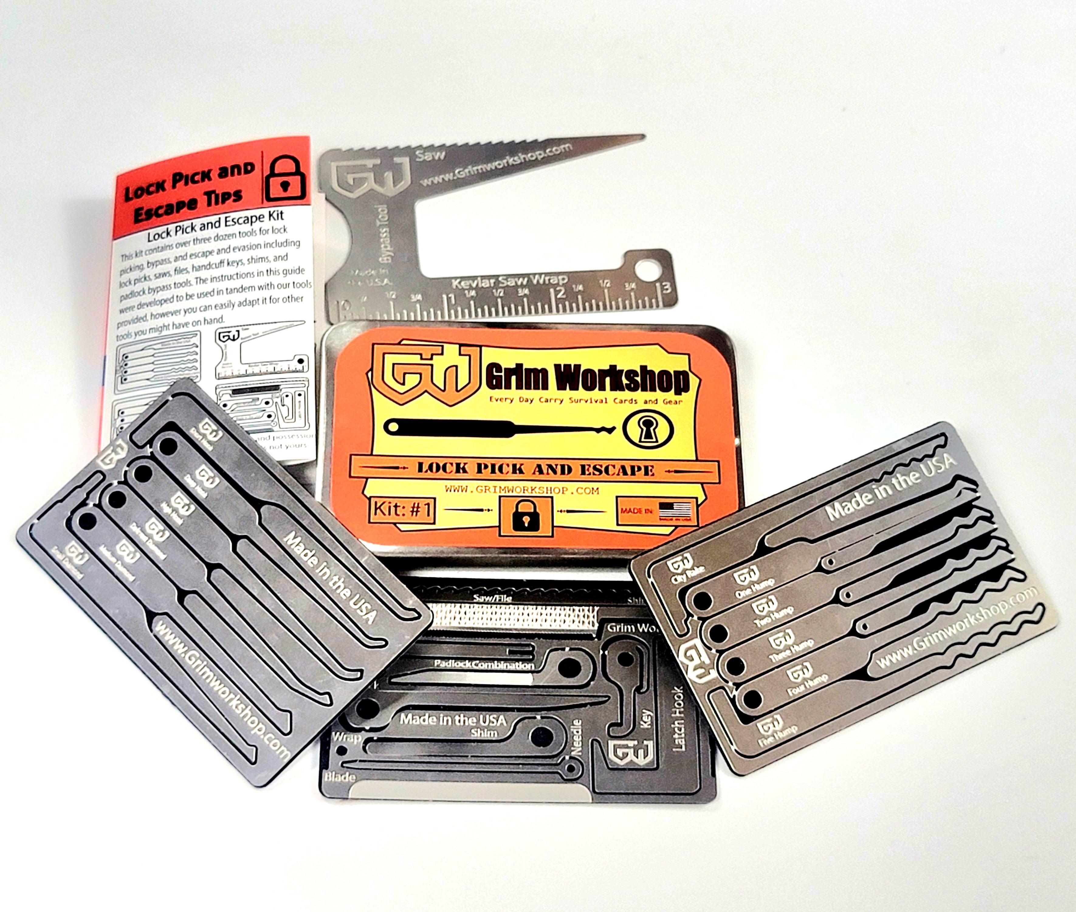 SERE Kit Lock Pick and Escape Kit: Urban Survival Cards
