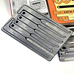 Credit Card Lockpick Kit - The Lock Pick Hook Card pocket lock pick set. This stainless steel lock pick set on a lock pick card