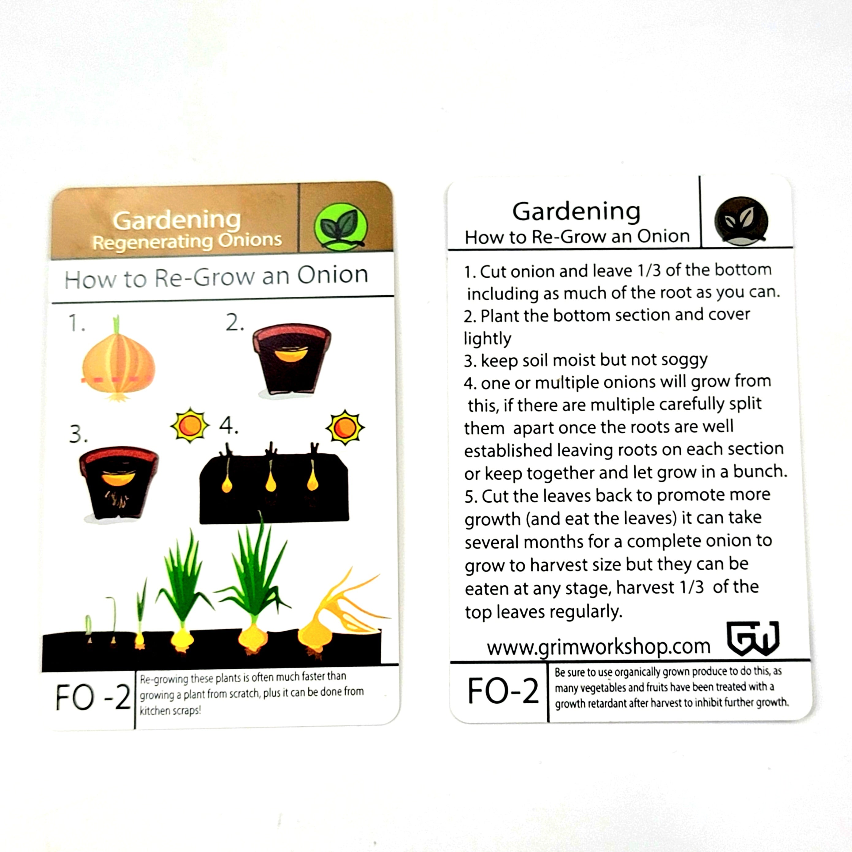 How to Regrow Onions Gardening Tip Card Fo-2