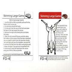 Skinning Large Game Tip Card FD-4