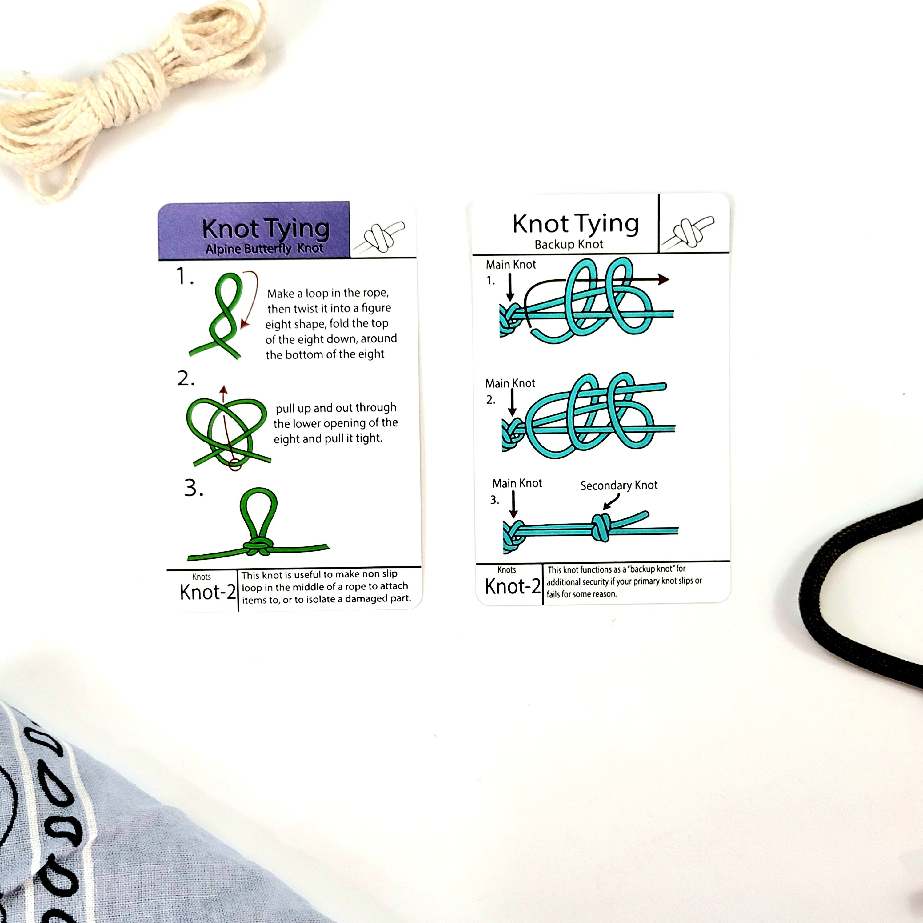 Knot Tying, Tip card