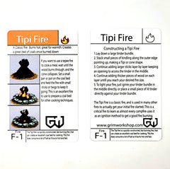 Tipi Fire or Pyramid Fire Tip Card Fi-1
