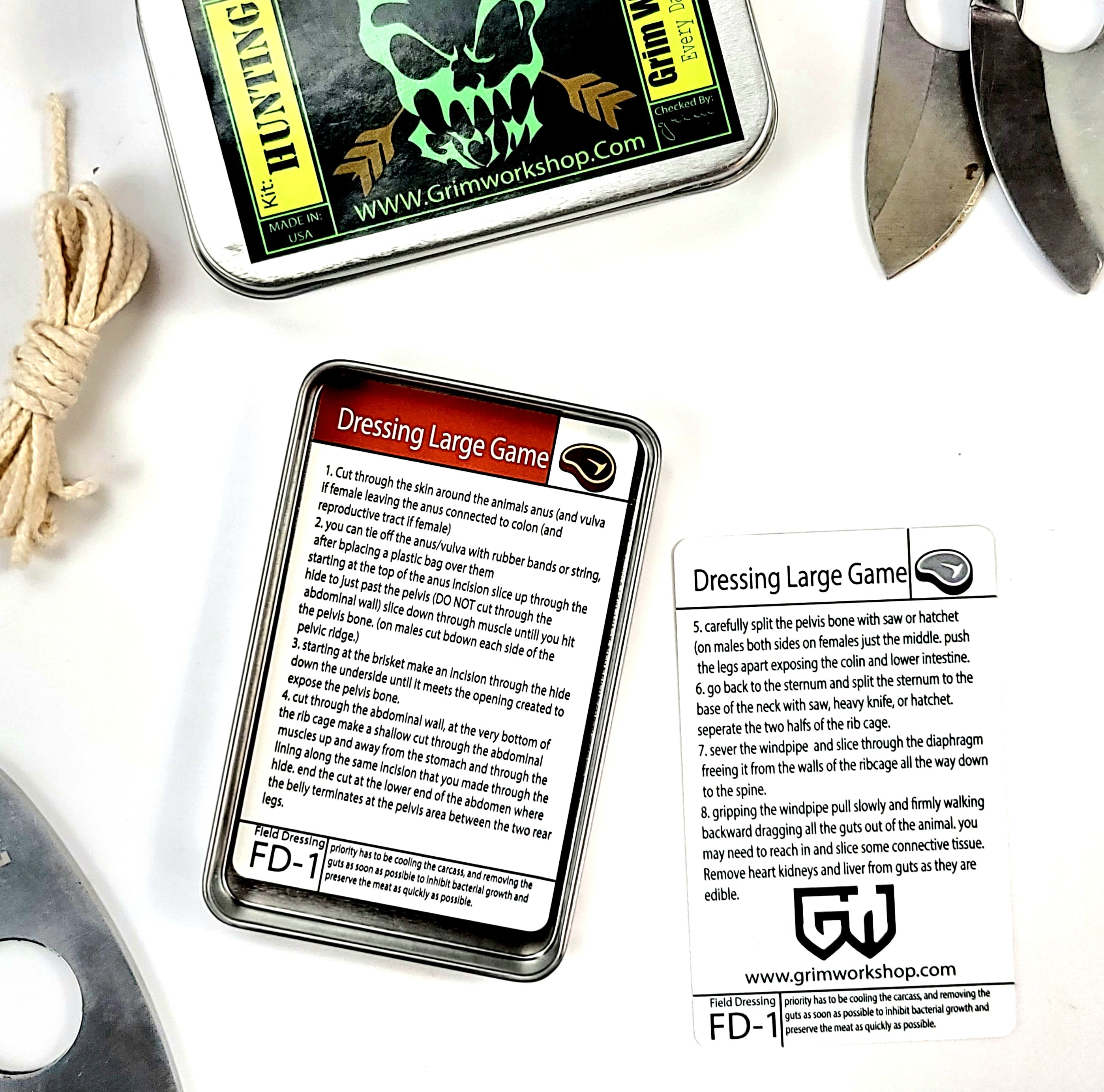 Tip Card FD-1 Field Dressing Deer and Large Game