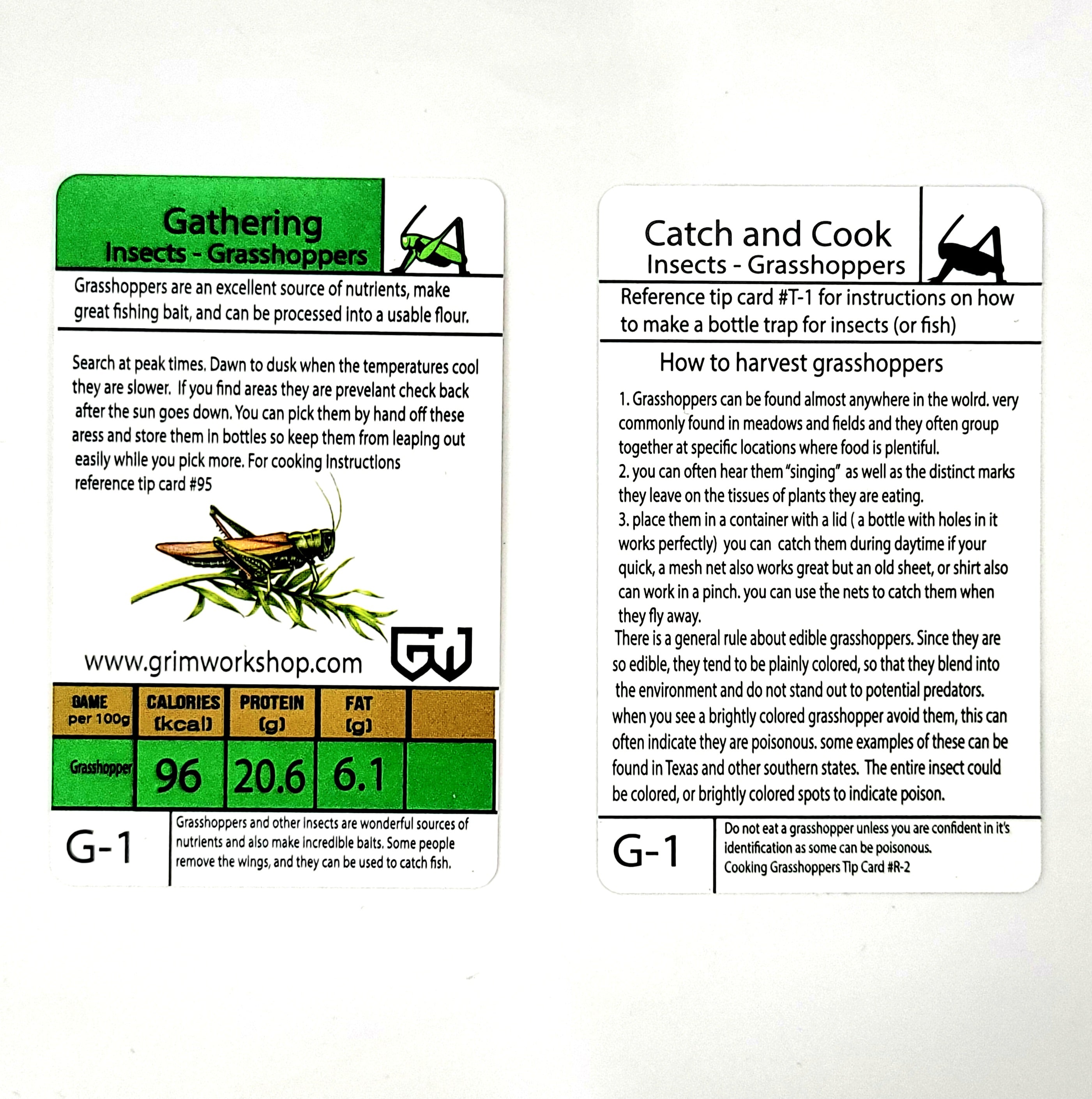Tip Card Ga-1: Finding Grasshoppers Gathering