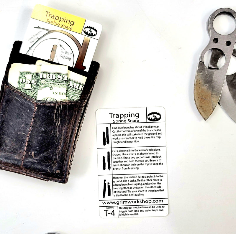 How to Make a Snare Trap Trapping Tip Card T-3