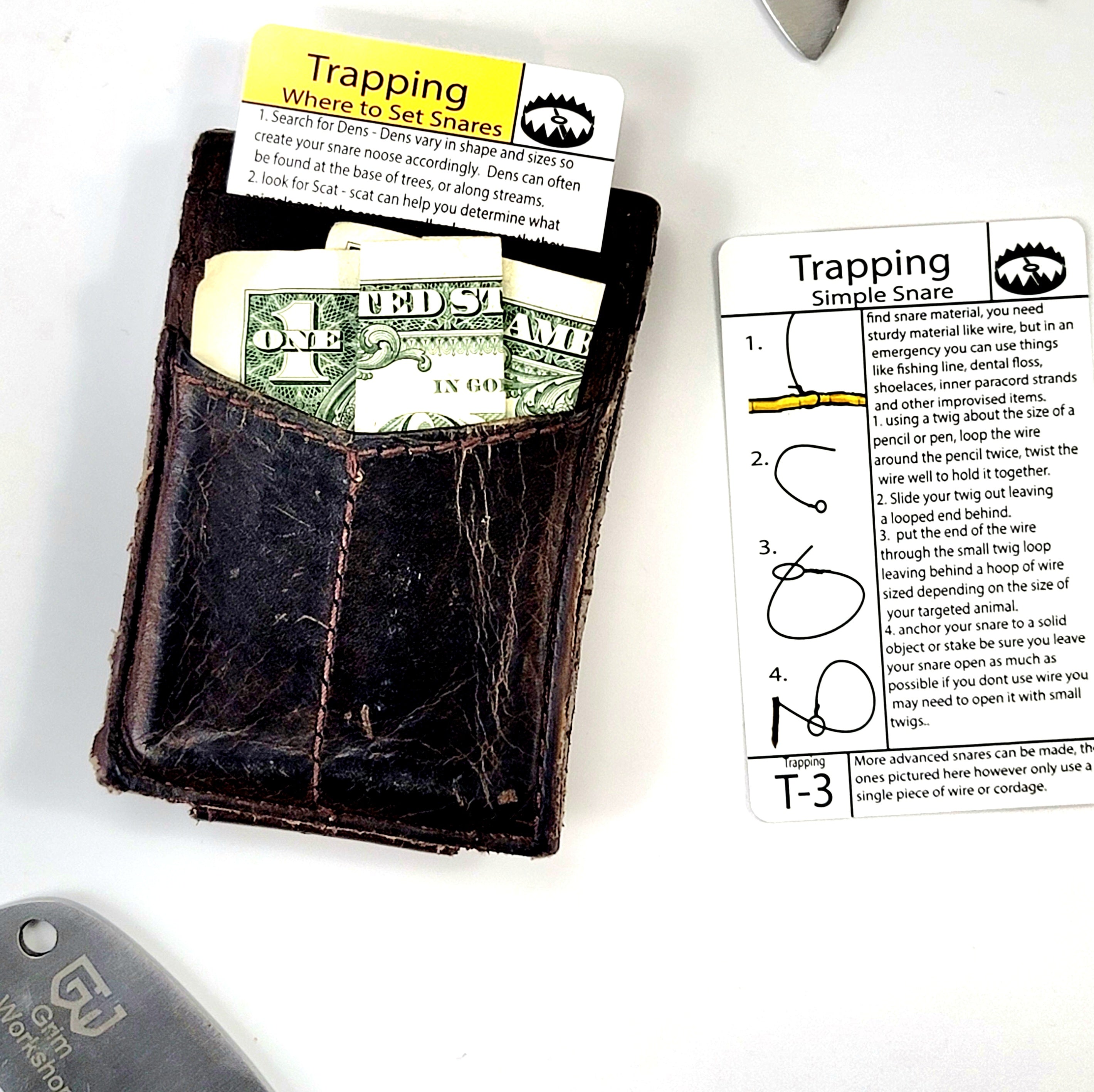 How to Make Animal Snare Traps Tip Card : How to Make DIY Trapping Snares including snare trapping placement suggestions