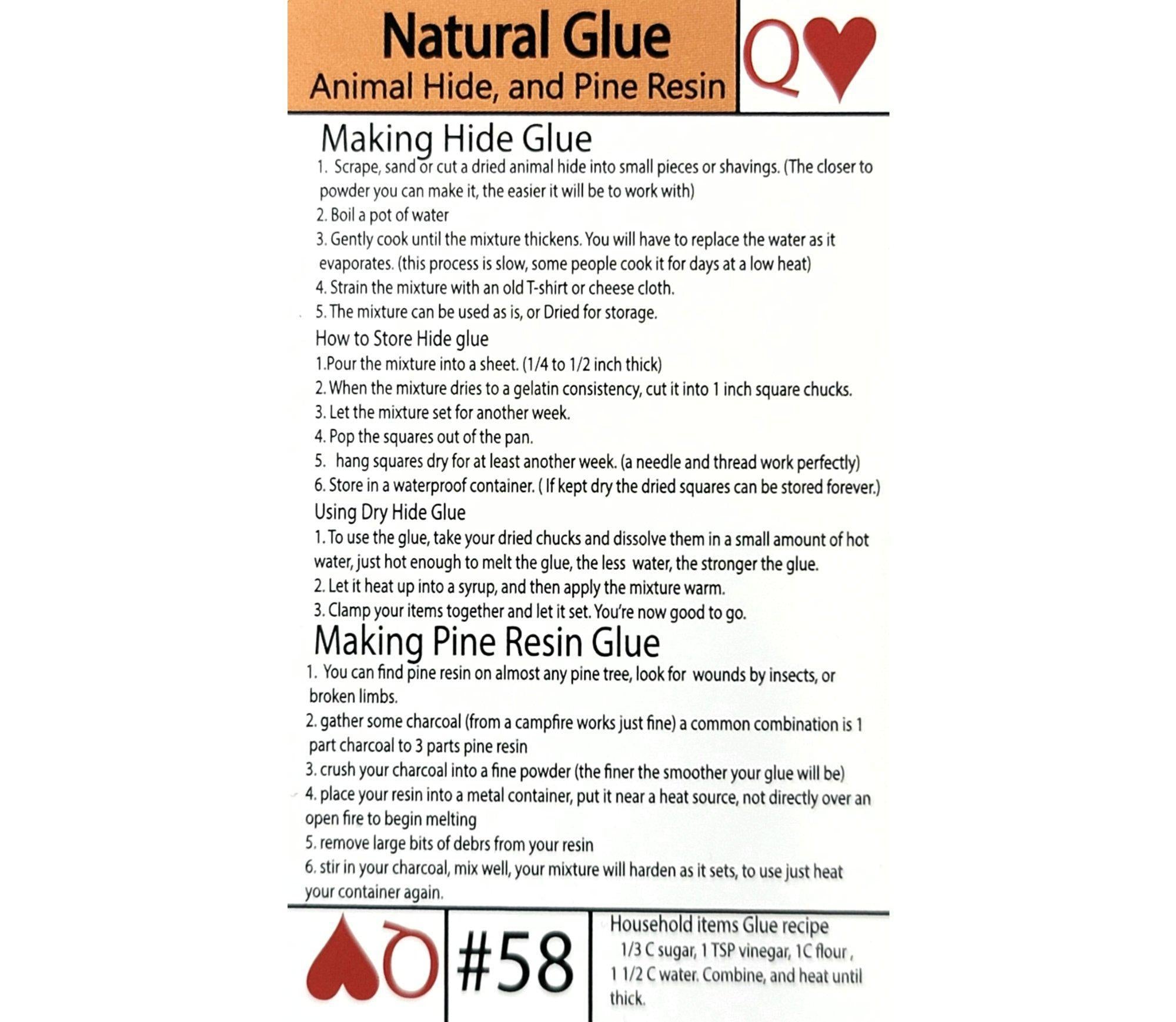 #58 How to Make Glue-Grimworkshop-bugoutbag-bushcraft-edc-gear-edctool-everydaycarry-survivalcard-survivalkit-wilderness-prepping-toolkit