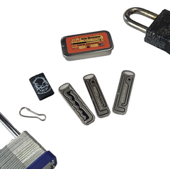 EDC lock pick set covert entry tools that fit on a lock picking keychain