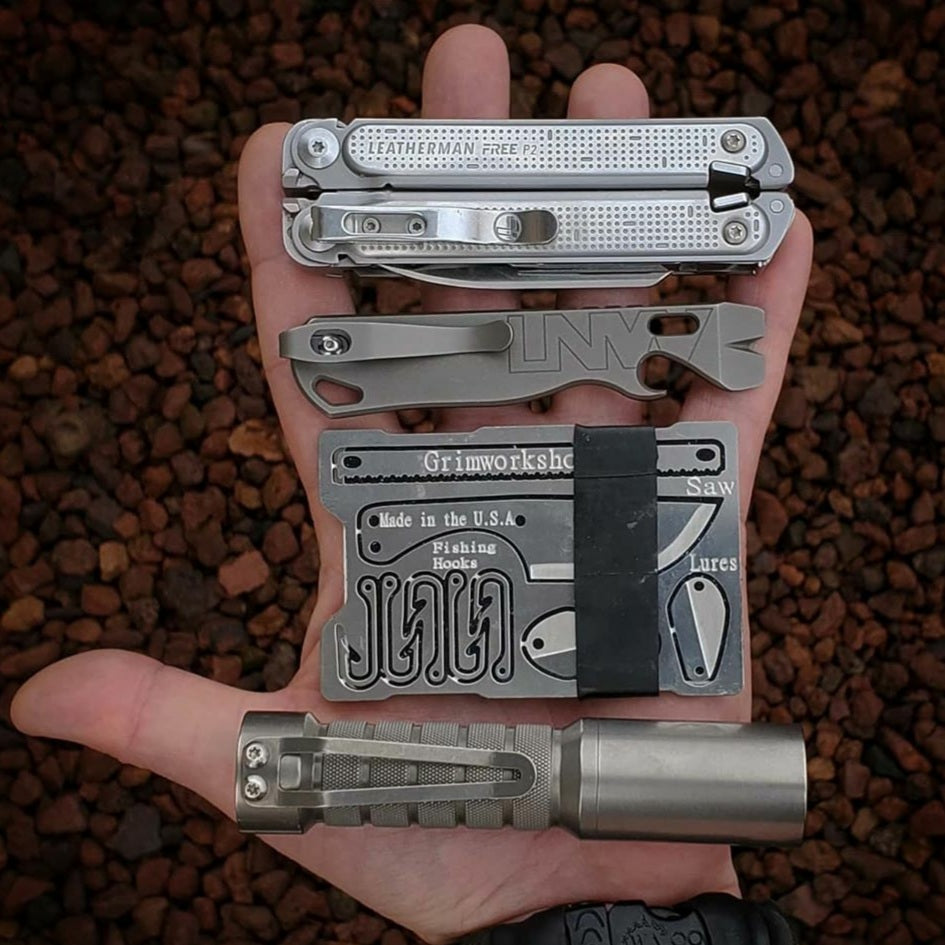 EDC Survival Wallet with Minimalist Survival Kit Built Inside 