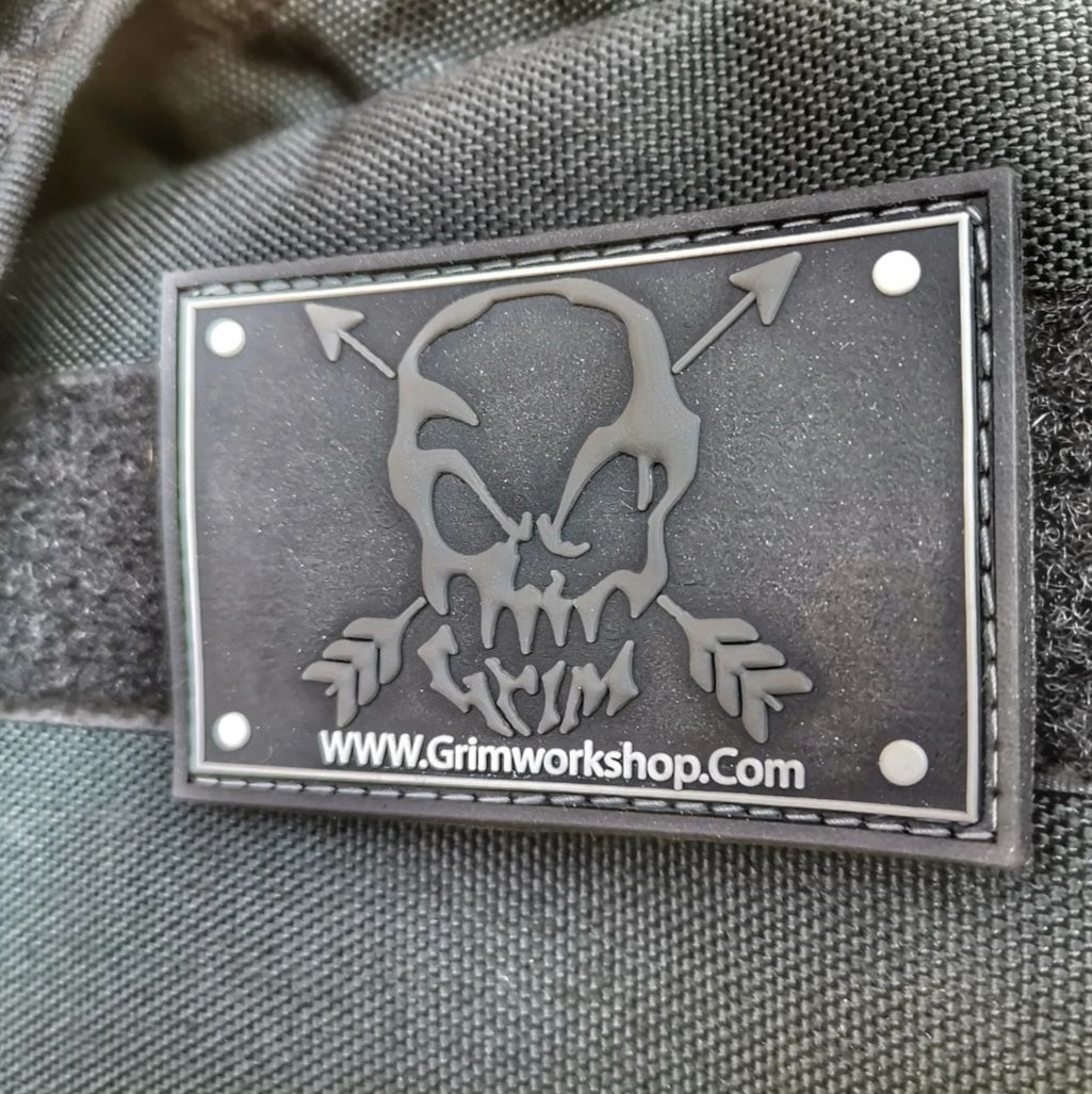 Grim Workshop hunting patches and hidden pocket patch backpack patch velcro