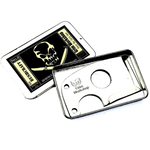 The adze tool multifunctional blade and credit card knife. 