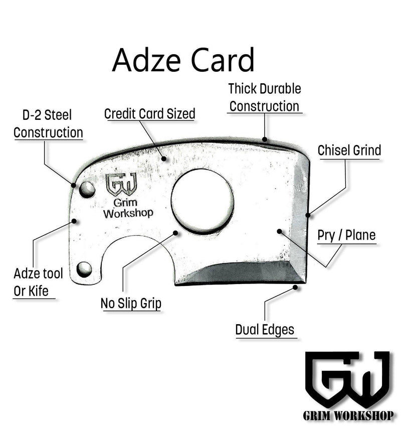 The adze tool multifunctional credit card knife and card blade