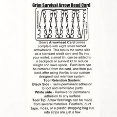 Use the Arrow Card to turn your wallet into a survival kit with these Survival Arrowhead 