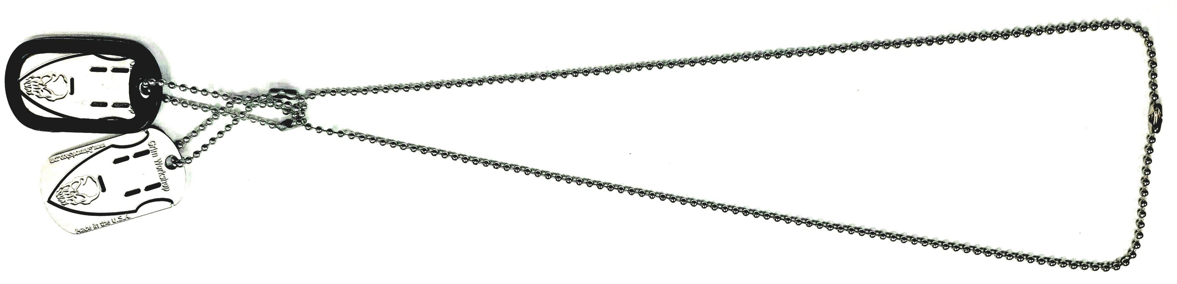 Arrowhead Dog Tag for use as an arrowhead survival necklace wearing an arrowhead necklace for EDC