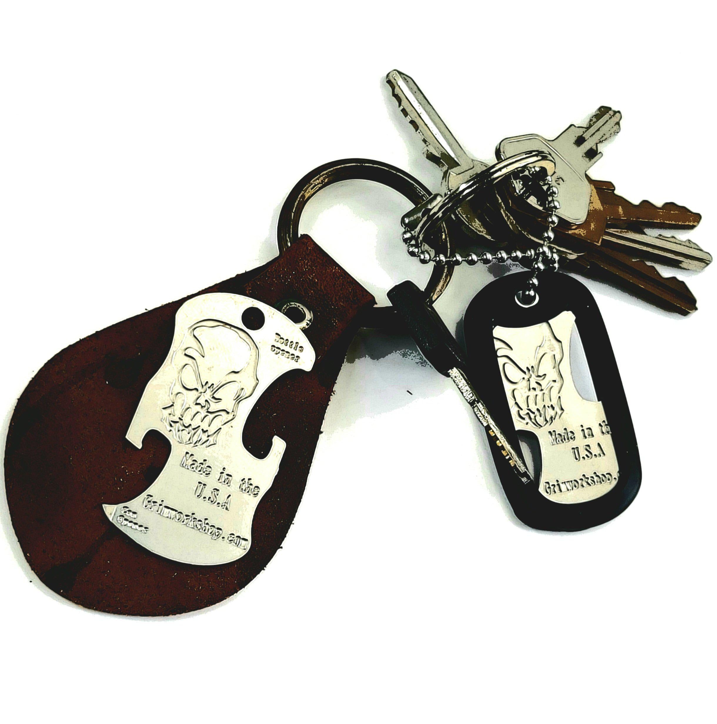 dog tag bottle opener necklace. This can opener bottle opener combo for everyday carry or mess kits!