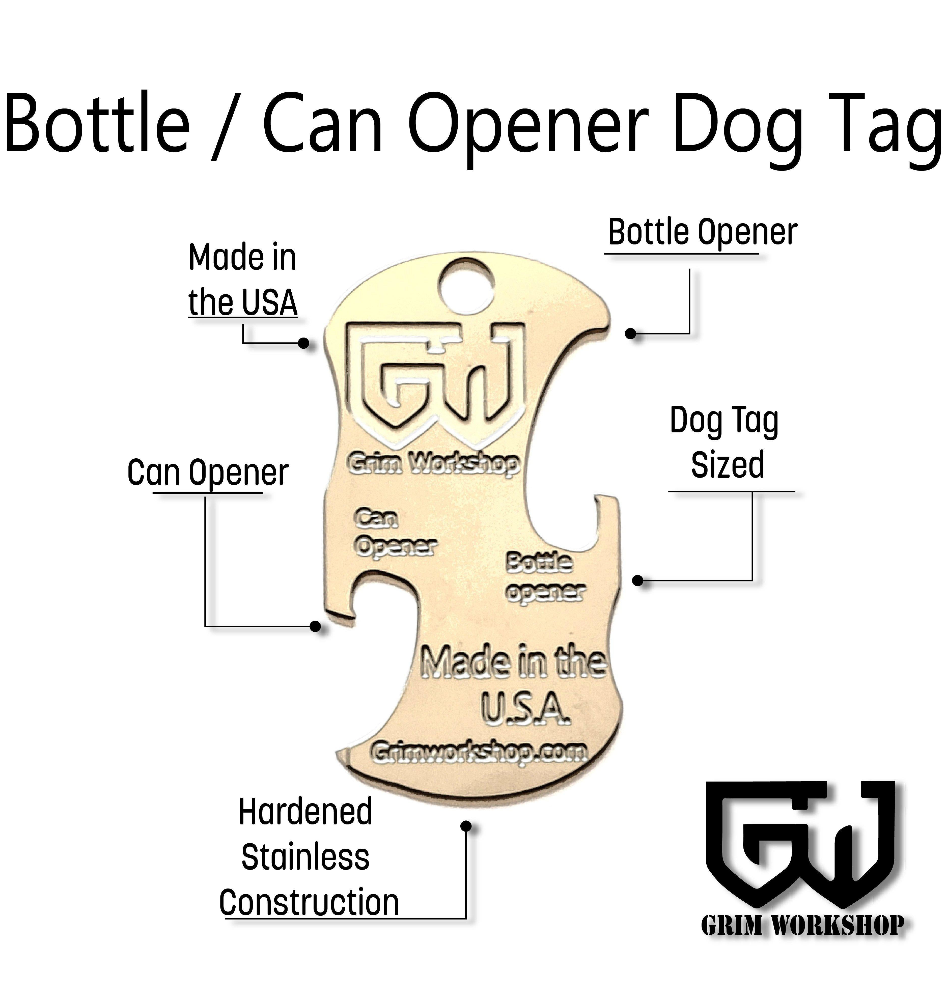 Dog Tag Bottle Opener Necklace, EDC Bottle Opener