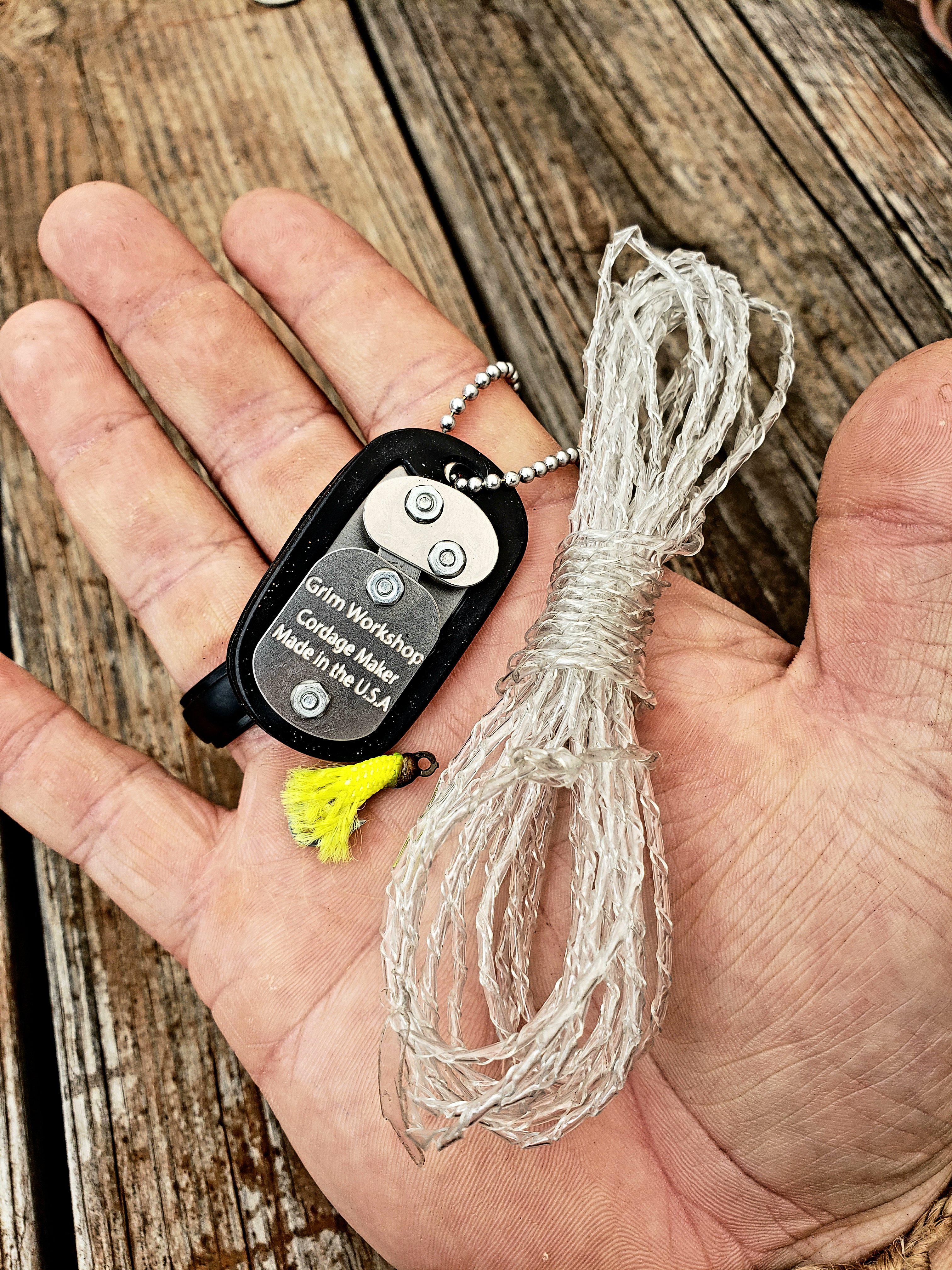Cordage Making Dog Tag Necklace Tool-Grimworkshop-bugoutbag-bushcraft-edc-gear-edctool-everydaycarry-survivalcard-survivalkit-wilderness-prepping-toolkit