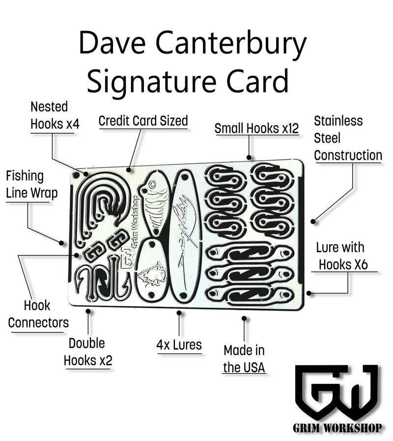 dave canterbury Survival Fishing Kit Card 5 c's of survival pathfinder bushcraft survival fishing kit card