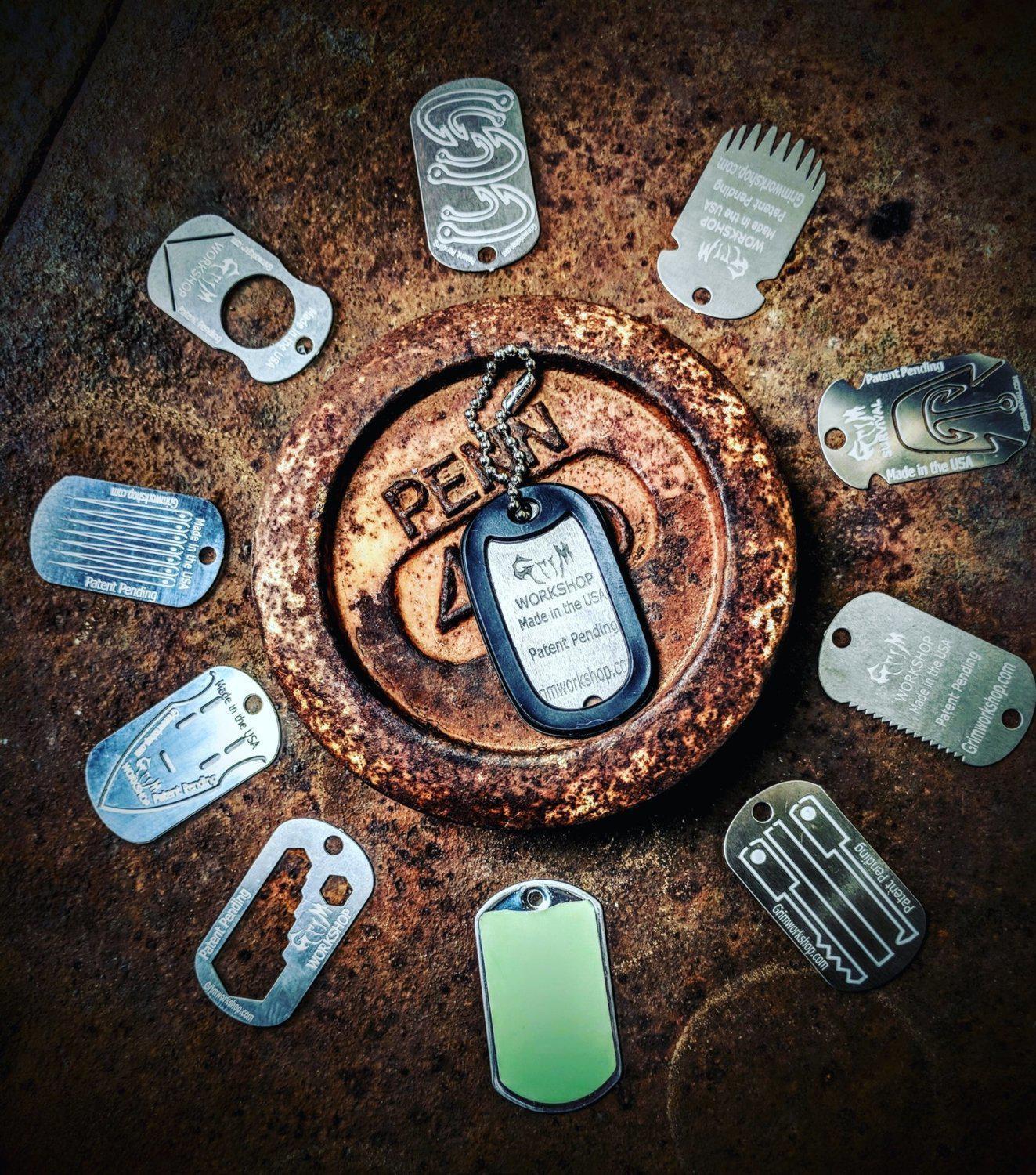 Escape and Evasion Dog Tag : Tactical Necklace Escape Kit