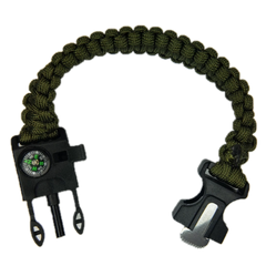 Fire Starter Paracord Survival Bracelet : EDC Bracelet with Compass and More