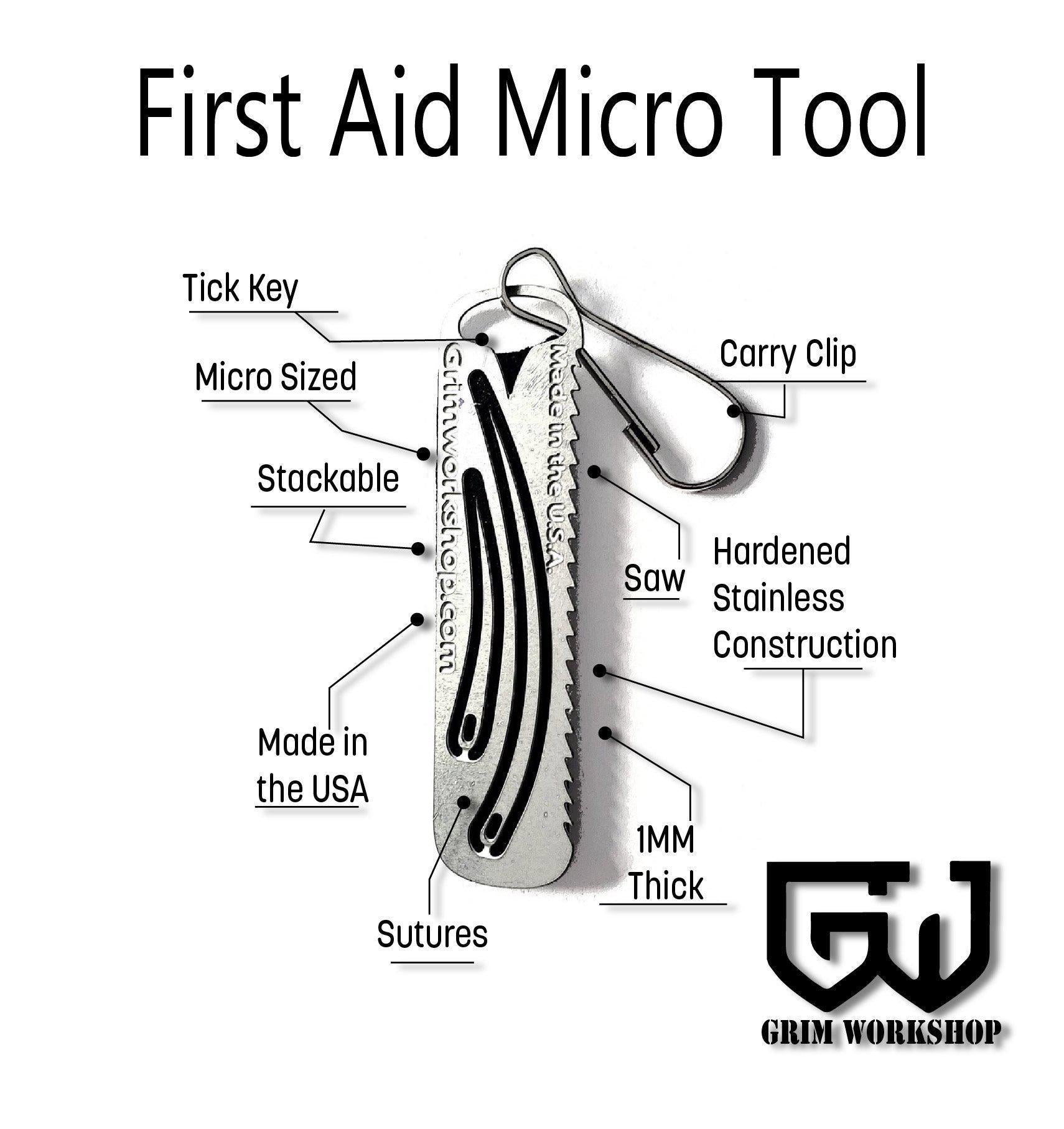 First Aid Micro Tool-Grimworkshop-bugoutbag-bushcraft-edc-gear-edctool-everydaycarry-survivalcard-survivalkit-wilderness-prepping-toolkit