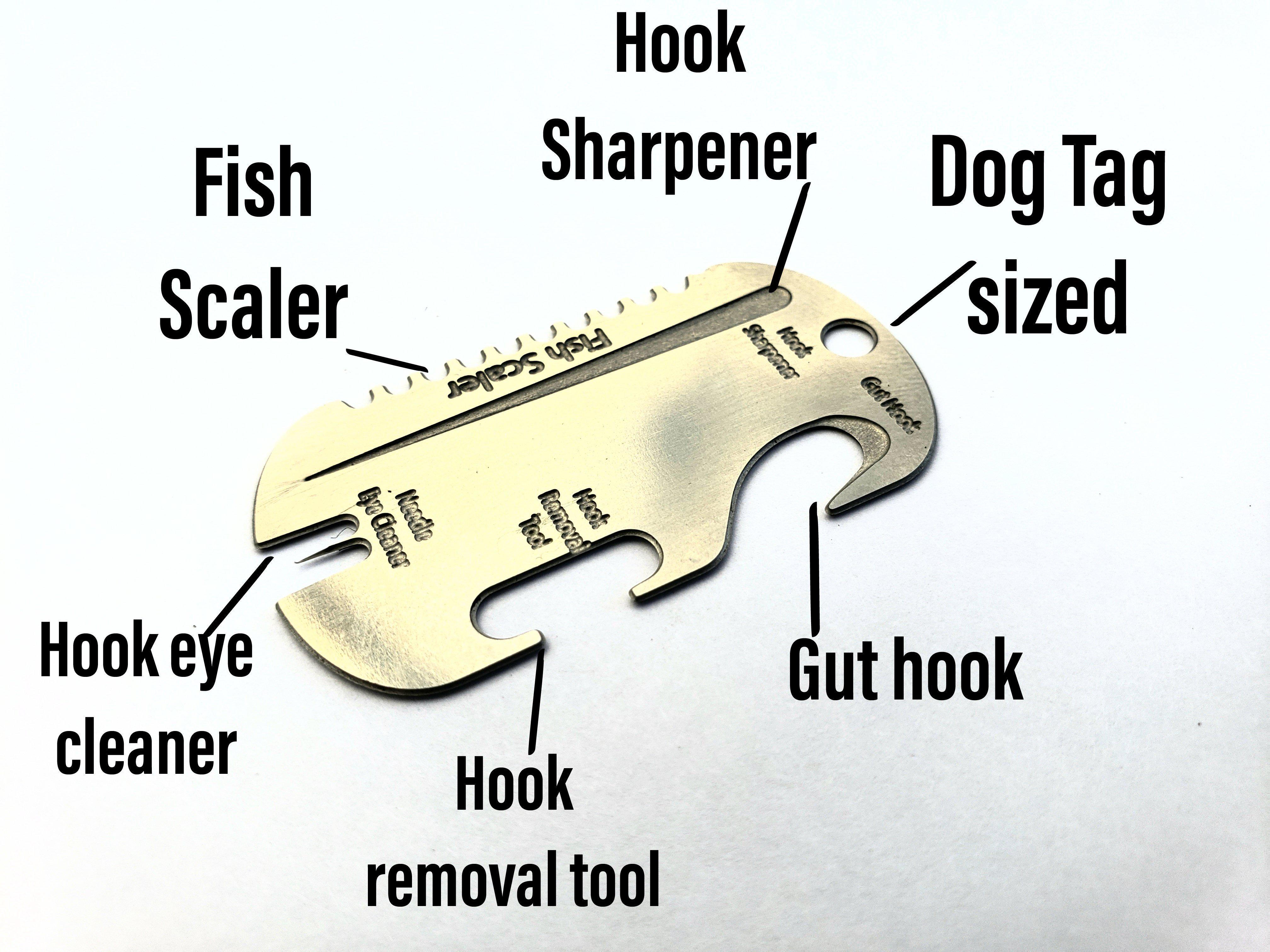 Fishermans Dog Tag, Fishing Multi Tool Necklace