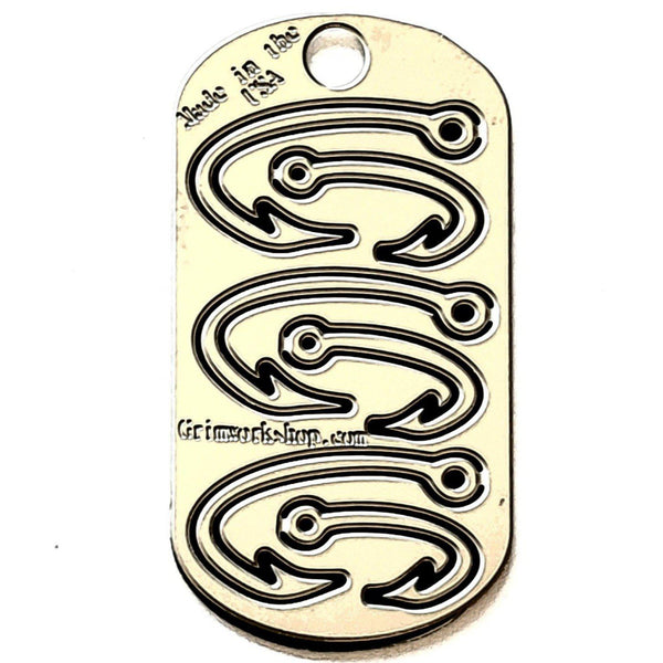 Fishing Hook Necklace : Dog Tag Hooks for Survival Fishing