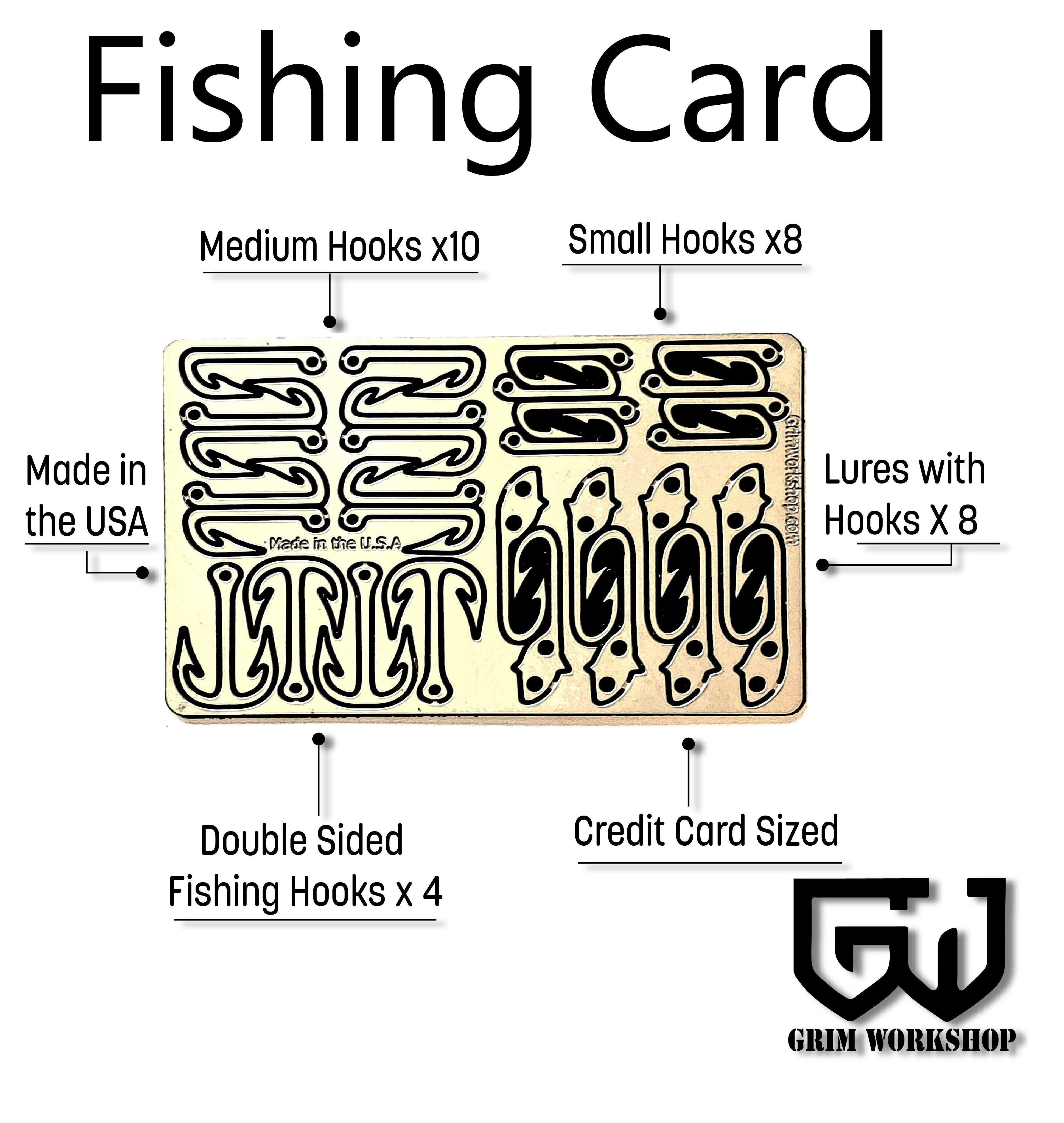 1Pc/4Pcs Survival Card fishing Gear Hook Card, Outdoor Camping