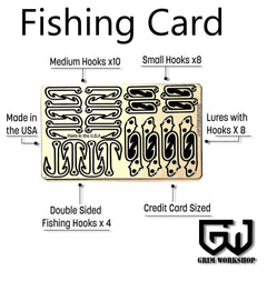 The fishing card survival fishing kit is a complete emergency fishing kit in one.