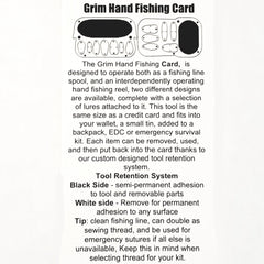 Hand Caster Fishing Card 2 finger version-Grimworkshop-bugoutbag-bushcraft-edc-gear-edctool-everydaycarry-survivalcard-survivalkit-wilderness-prepping-toolkit