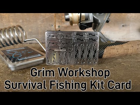 The fishing card survival fishing kit is a complete emergency fishing kit in one.