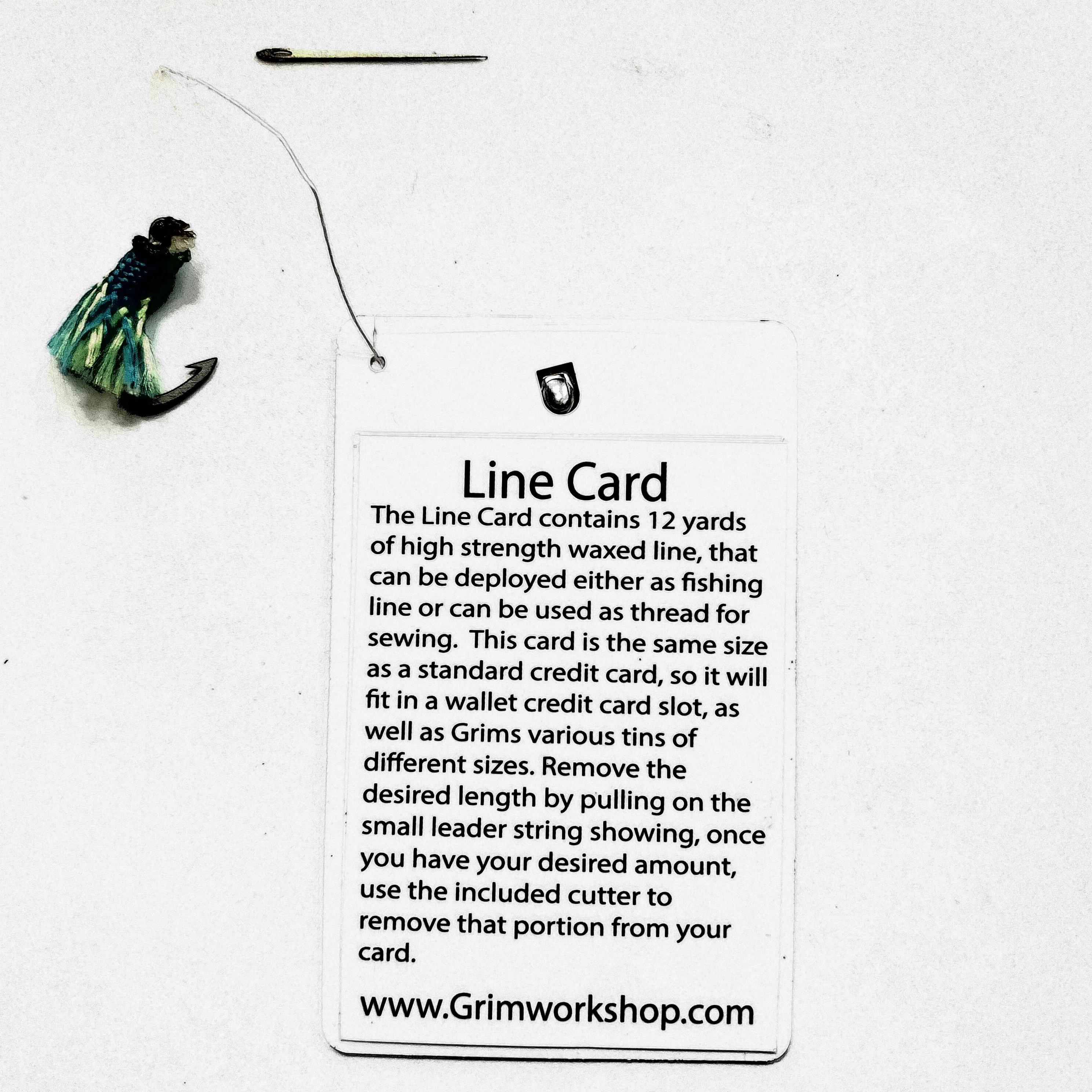 Line Card Deployable Survival Cord for Fishing Line or Thread
