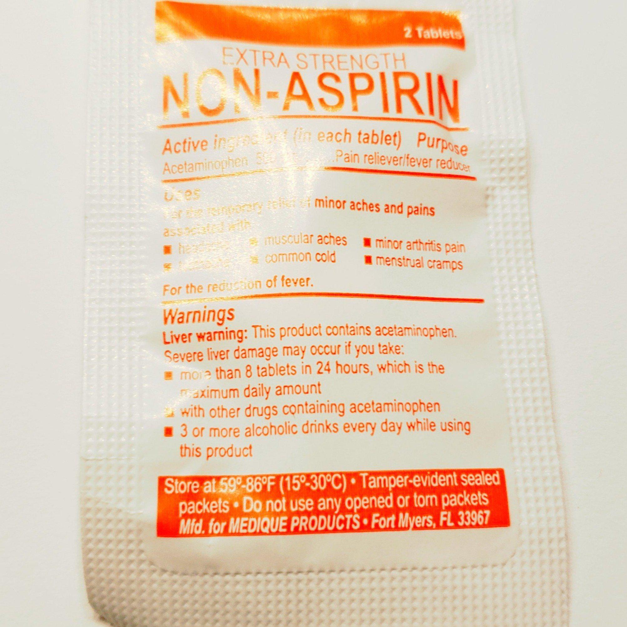 Non Aspirin pain reliever 2 tablets-Grimworkshop-bugoutbag-bushcraft-edc-gear-edctool-everydaycarry-survivalcard-survivalkit-wilderness-prepping-toolkit