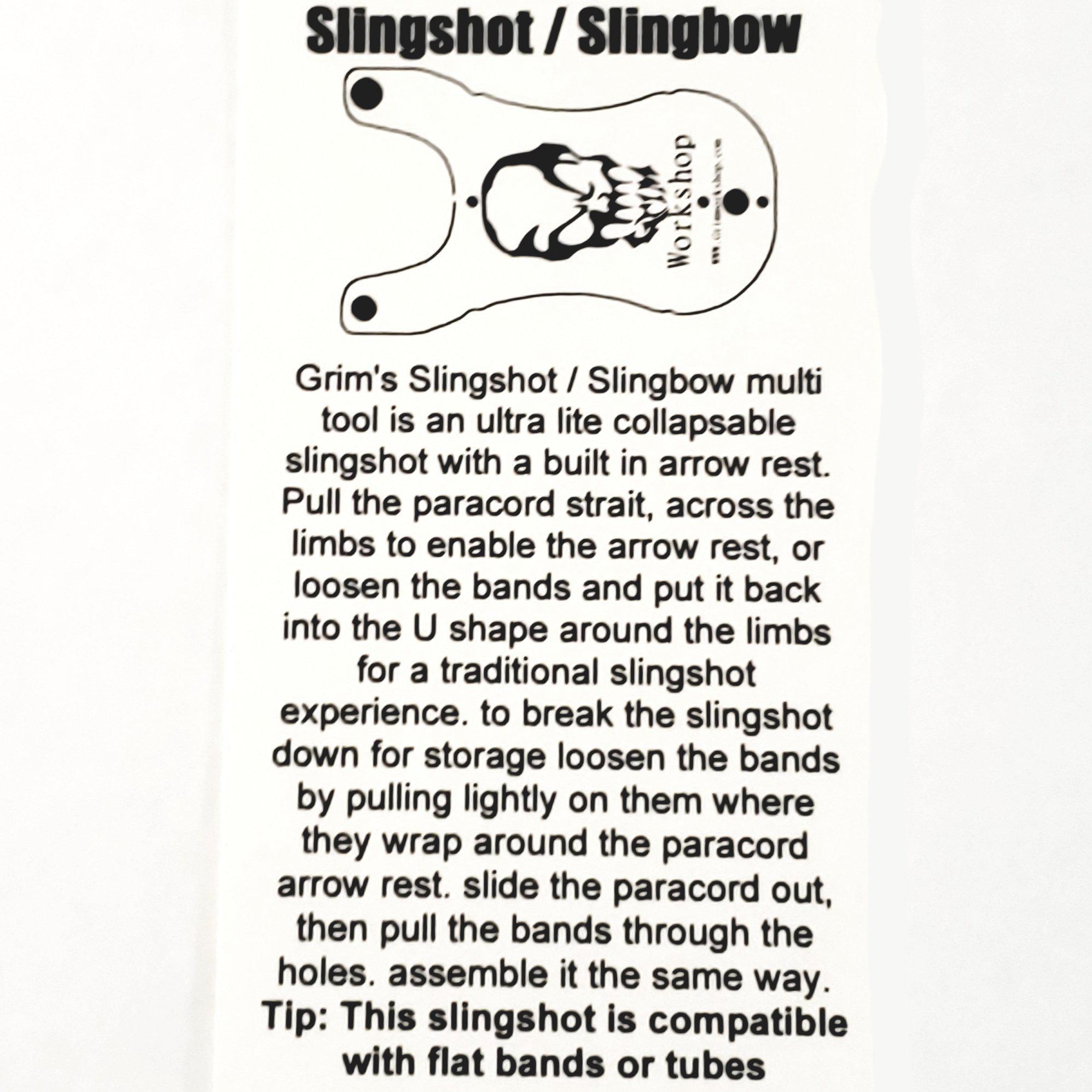 Pocket Slingshot, Slingbow Hunting Survival Card