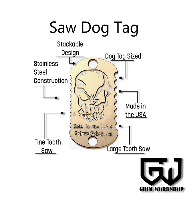 The Survival Saw Necklace, a small saw necklace to be used as an edc saw or emergency saw