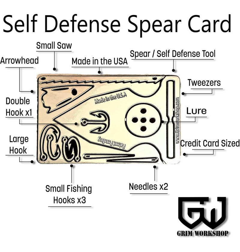spear self defense credit card tool Self Defense Card
